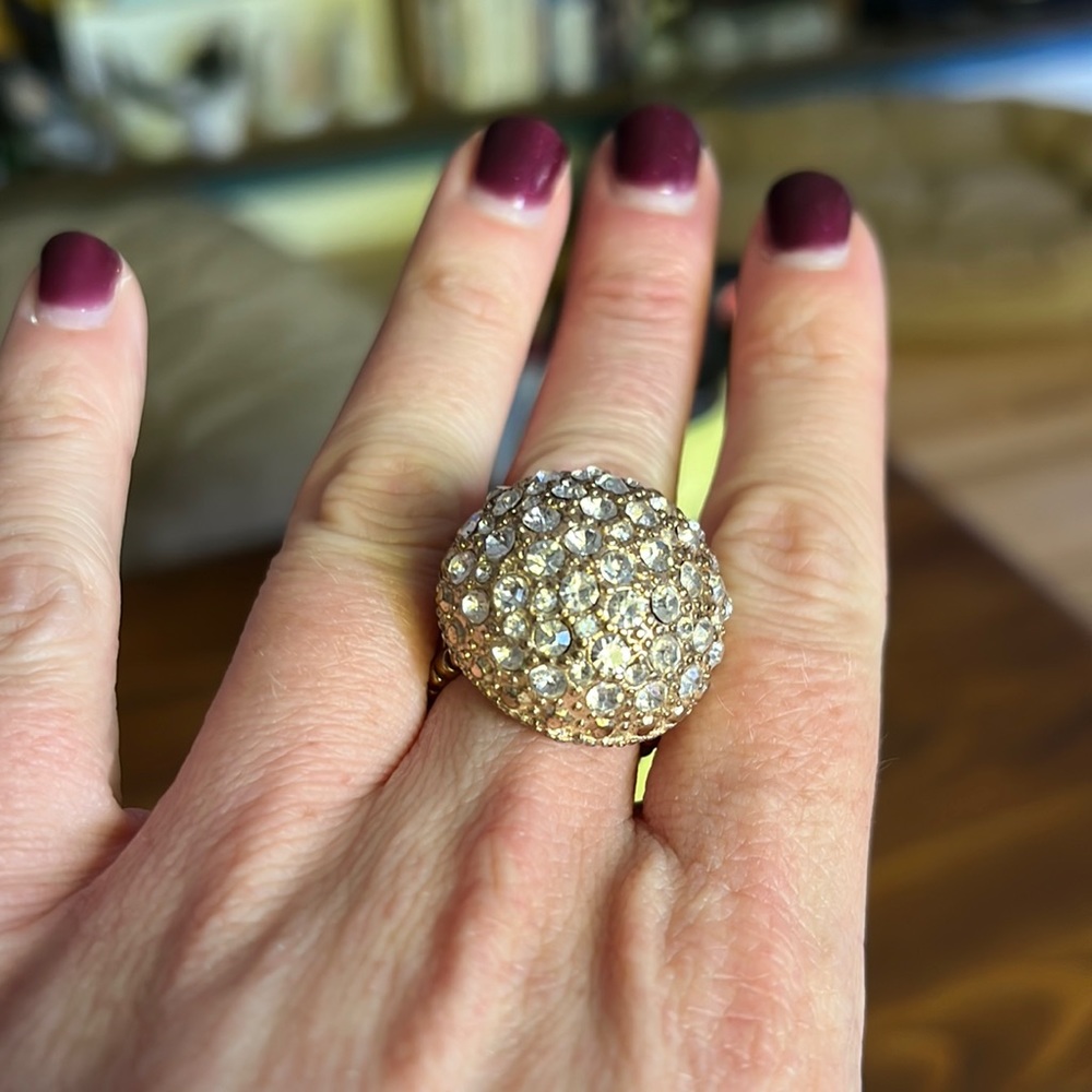 Giant sparkly dome ring
